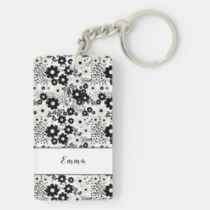 Fleurs beige et noire