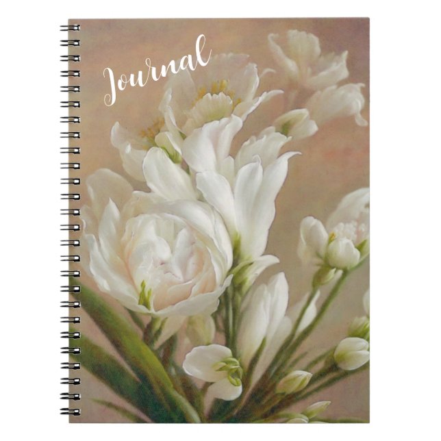 Fleurs blanches Floral Art Journal (Devant)
