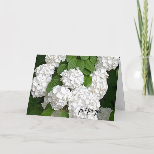 Fleurs blanches juste pour vous carte (Devant)