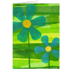 Fleurs bleues avec le message