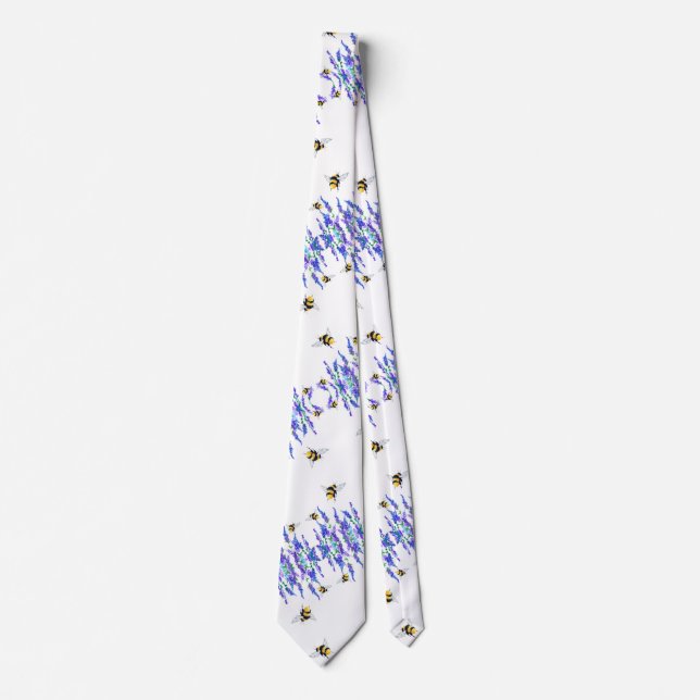 Fleurs bleues et Cravate d'abeille (Devant)