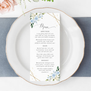 Fleurs Bleues, Fleurs Blanches, Menu de Baby Showe