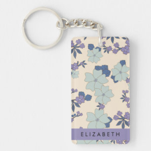 Fleurs Bleues, Fleurs Violettes, Floral, Votre Nom