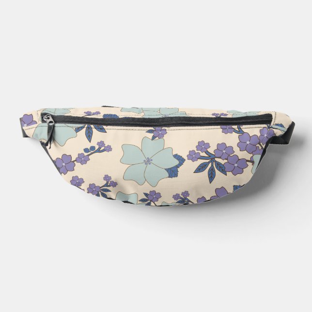 Fleurs Bleues, Fleurs Violettes, Motif Floral (Poser)