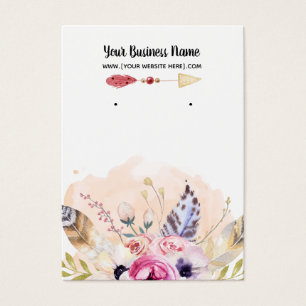 Fleurs Boho Arrow Écouter des cartes d'affichage