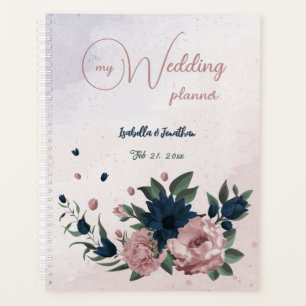 fleurs botaniques rose et marine pour mariage