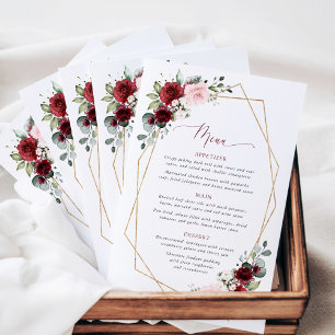 Fleurs Bourgogne, Fleurs Roses, Menu de Baby Showe
