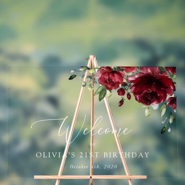 Fleurs Bourgognes, Fleurs Rouges, Accueil Annivers (Neutre)