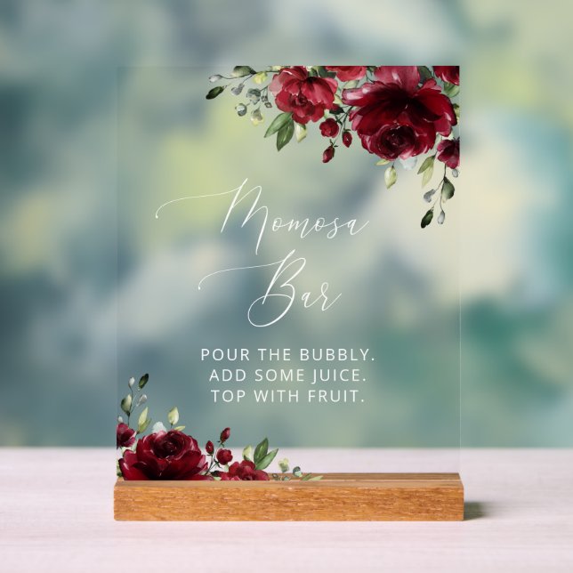 Fleurs Bourgognes, Fleurs Rouges, Boho, Momosa Bar (Neutre)