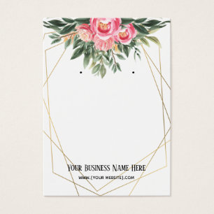 Fleurs Cadres Polygonaux Porte Cartes d'Affichage