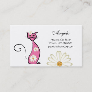 Fleurs Cartes de visite de chats animaux