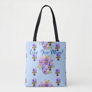 Fleurs Chic Shabby Floral Love You Maman Sac fourr