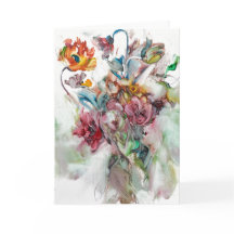 fleurs colorées carte de voeux
