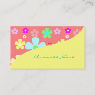 Fleurs colorées Cartes de visite