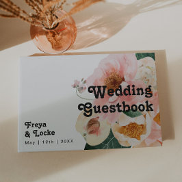 Fleurs Colorées en Gras | Livre d'or de mariage