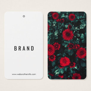 Fleurs Conception Nom commercial Hang Tags Cartes