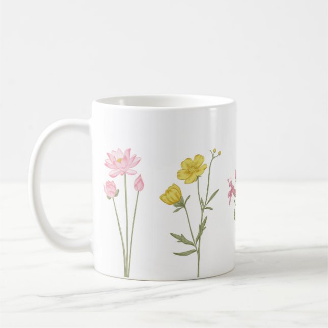 Fleurs Conçues Mug (Gauche)