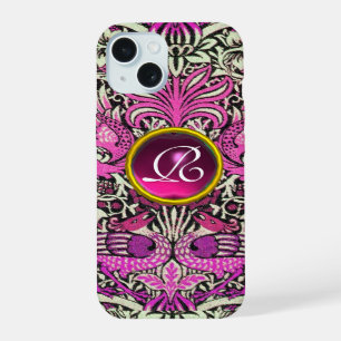 FLEURS, COQUES DE PAIX, DRAGONS, MONOGRAMME EN PIE