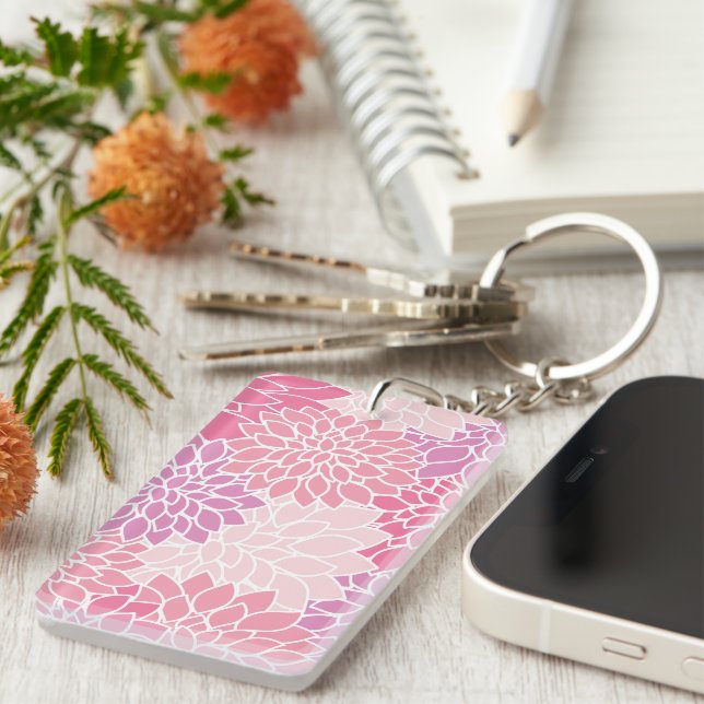 Fleurs Dahlia, Motif De Fleurs, Dahlia Rose (Devant droit)