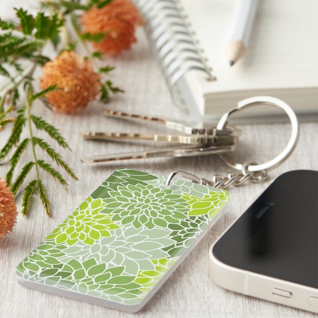 Fleurs Dahlia, Motif De Fleurs, Dahlia Verte (Devant droit)