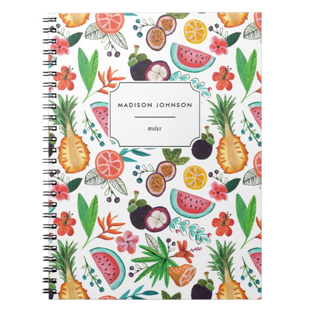 Fleurs d'ananas tropicales | Carnet photo (Devant)