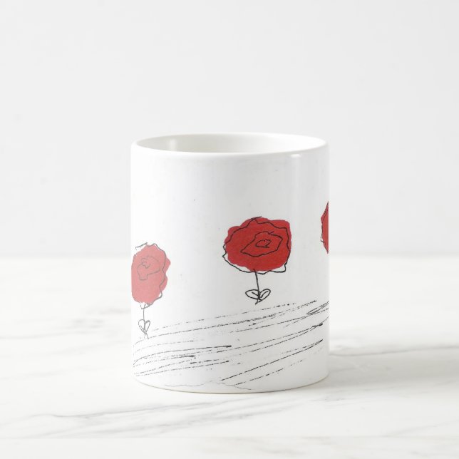 Fleurs dans la tasse rouge (Centre)