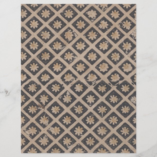 Fleurs dans le papier de découpage Carré (Devant)