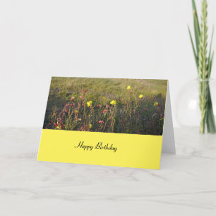 Fleurs dans le pré Carte d'anniversaire