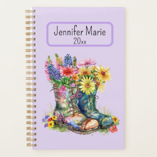 Fleurs dans les bottes Personnalisez avec le nom,