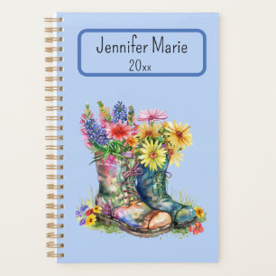 Fleurs dans les bottes Personnalisez avec le nom,
