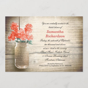 fleurs dans les invitations nuptiales de douche de