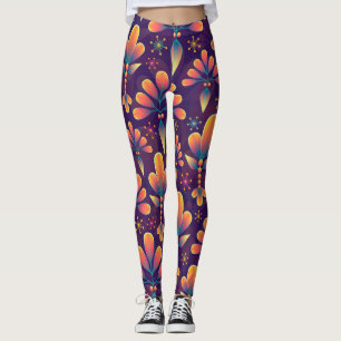 fleurs dans les leggings en fleurs
