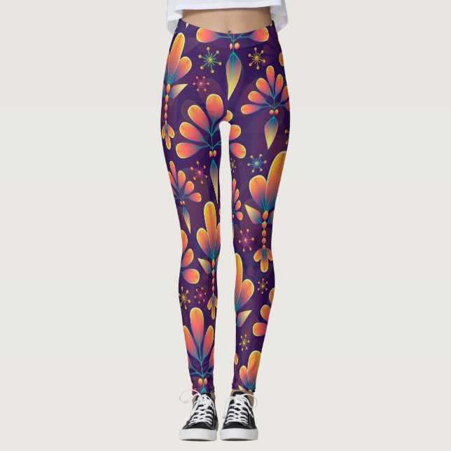 fleurs dans les leggings en fleurs (Devant)
