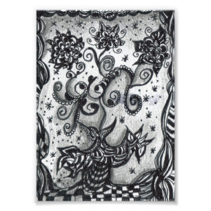 Fleurs dans un vase Art inspiré Impression