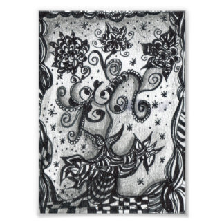 Fleurs dans un vase Art inspiré Impression