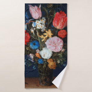 Fleurs dans un vase en verre, Jan Brueghel l'Ancie