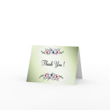 Fleurs d'aquarelle brillant Merci blanc à l'intéri