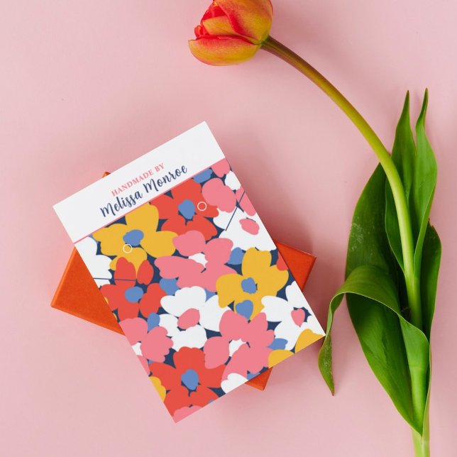 Fleurs d'aquarelle colorée Collier bijoux (Créateur téléchargé)