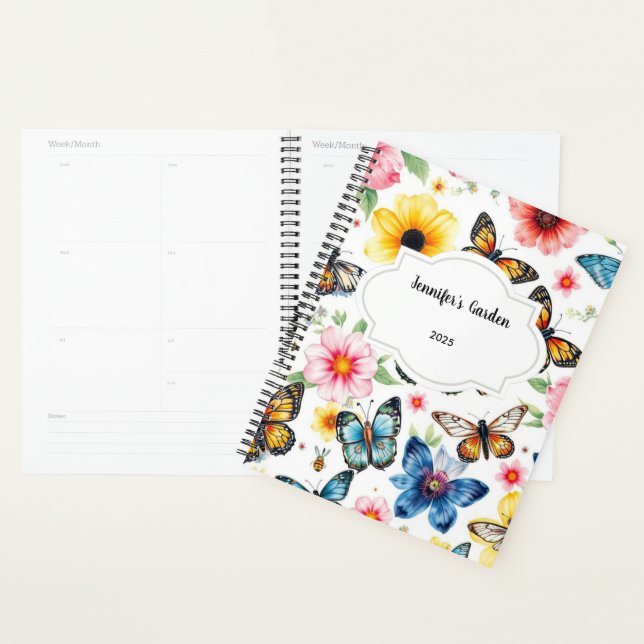 Fleurs d'aquarelle motif jardin personnel (Devant avec enveloppe)