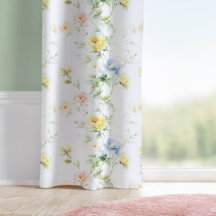 Fleurs d'aquarelle Motif Vintage Couleur Blanc