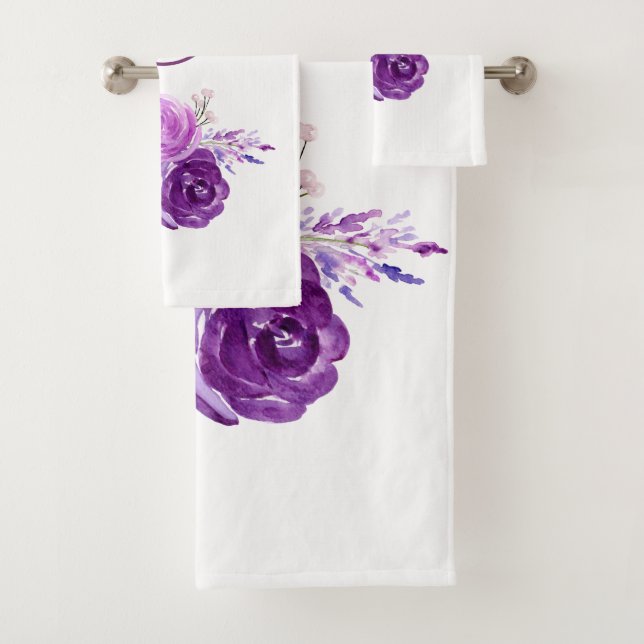 Fleurs d'aquarelle ultra violette (En situation)
