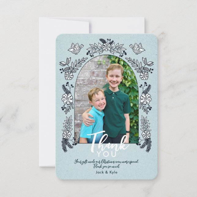 Fleurs d'arche de photo fantaisiste Noël Merci C (Devant)