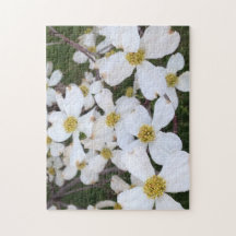 Fleurs de bois de chien blanc Puzzles photo