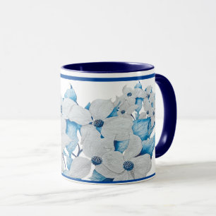 Fleurs de bois de chien sur une Mug Combo - (2)