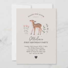 Fleurs de bois Invitation d'anniversaire