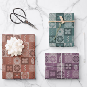 Fleurs de Burlap rustiques Feuilles de Papier Emba