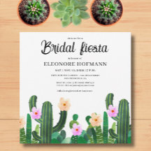 Fleurs de cactus Invitation de Fiesta de mariage