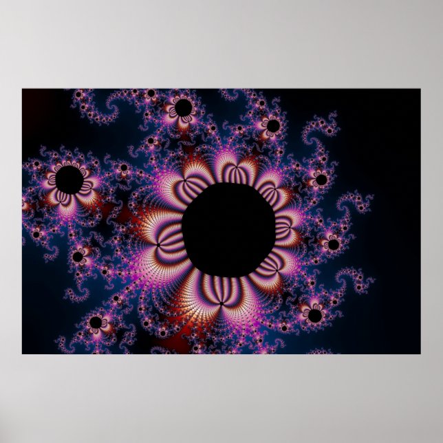 Fleurs de cactus - Poster fractal (Devant)