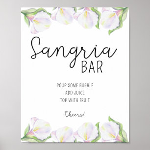 Fleurs de calla - Affiche du bar Sangria
