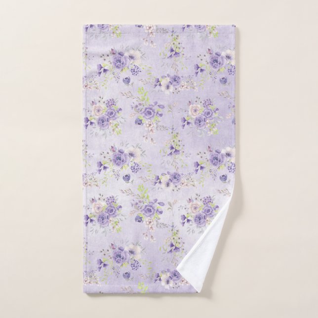 Fleurs de campagne de lavande (Serviette à main)
